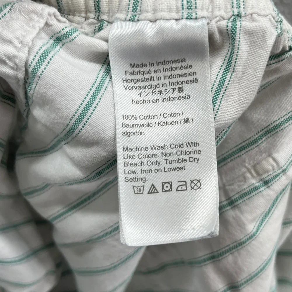 J Crew Pull On Shorts Mens XXL Red White Striped Cotton Preppy Oxford Lounge